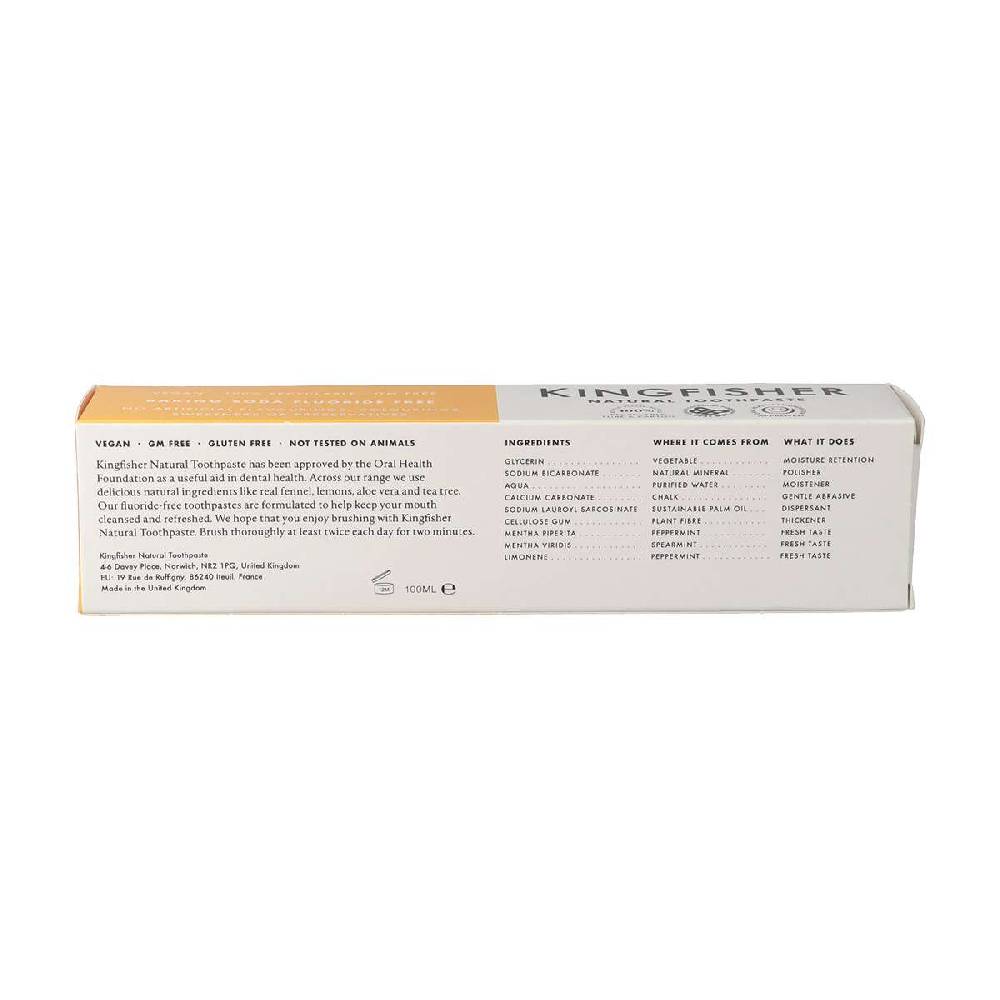 kingfisher Kingfisher Organic Toothpaste with Baking Soda for Whiter Teeth Begrenztes Angebot