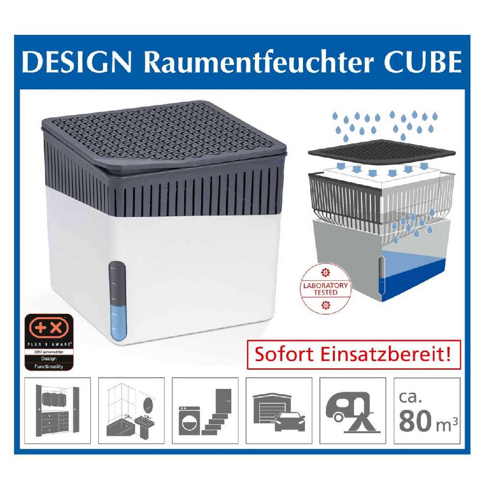 purenature Room dehumidifier without electricity-Cube 1 kg,environmentally friendly design Zeitlich begrenztes Angebot