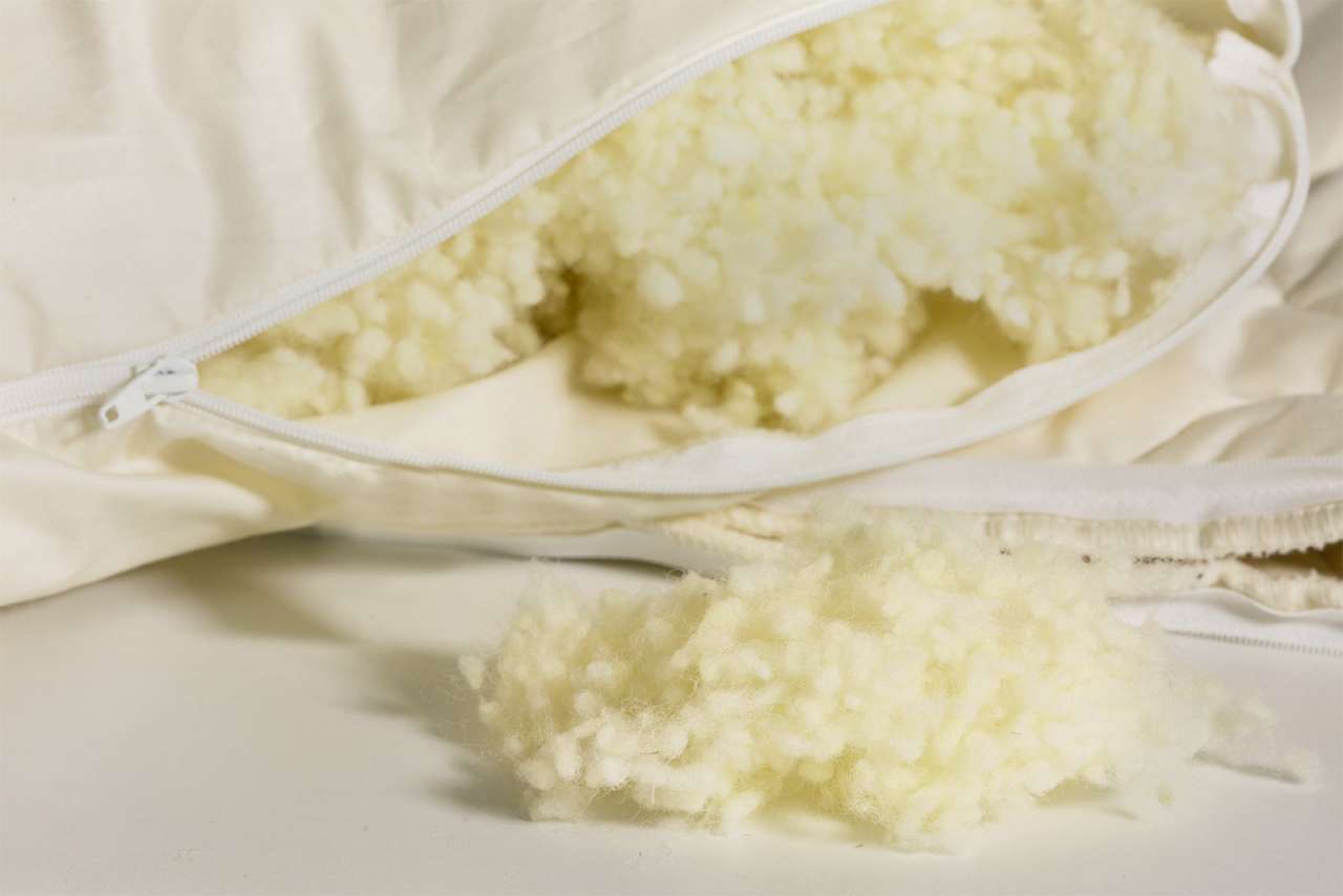 purenature PureNature sheep's wool pillow with elastic filling made of virgin sheep's wool Nur für heute