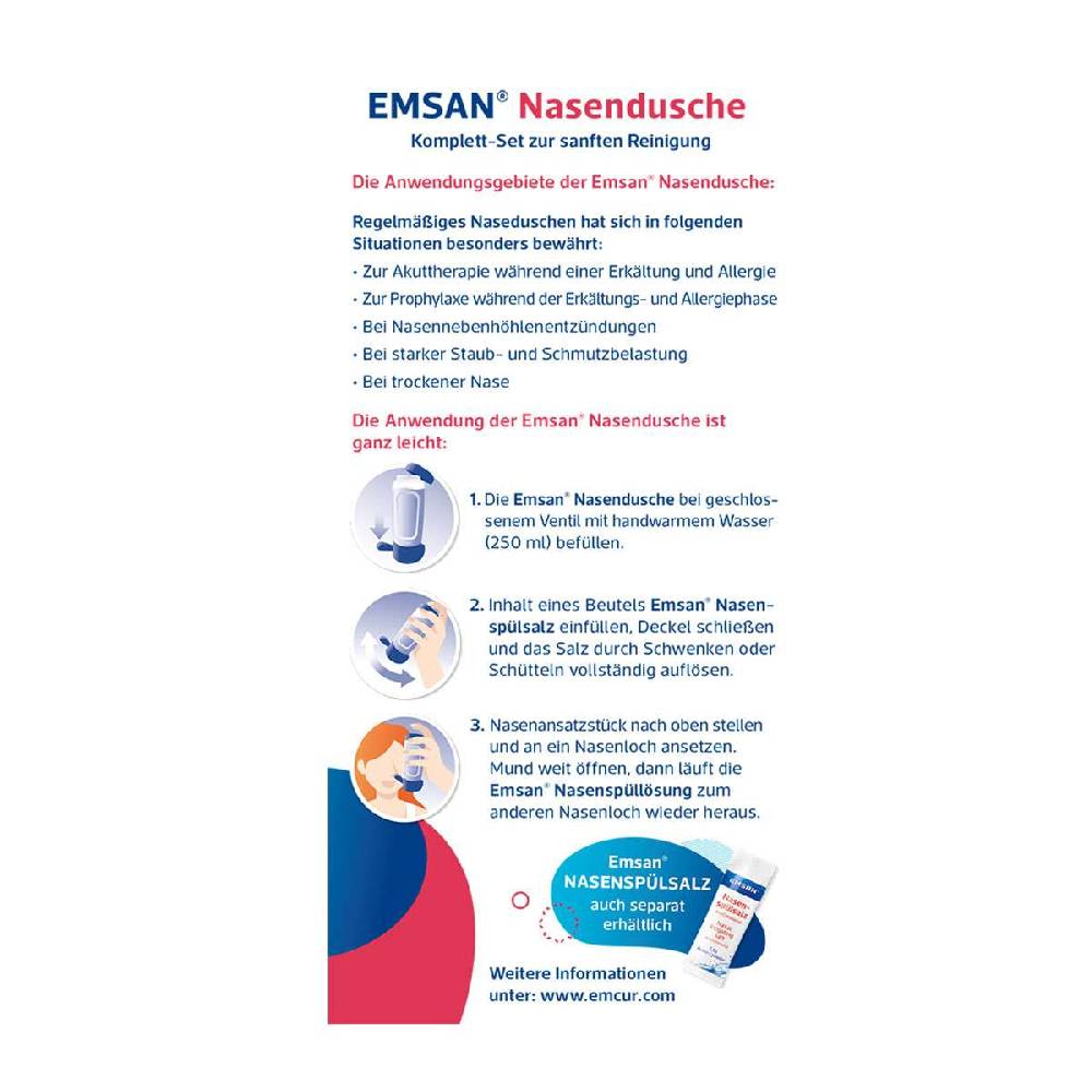 emsan Emcur ® Nasal Douche (Complete Set) Super Rabatt