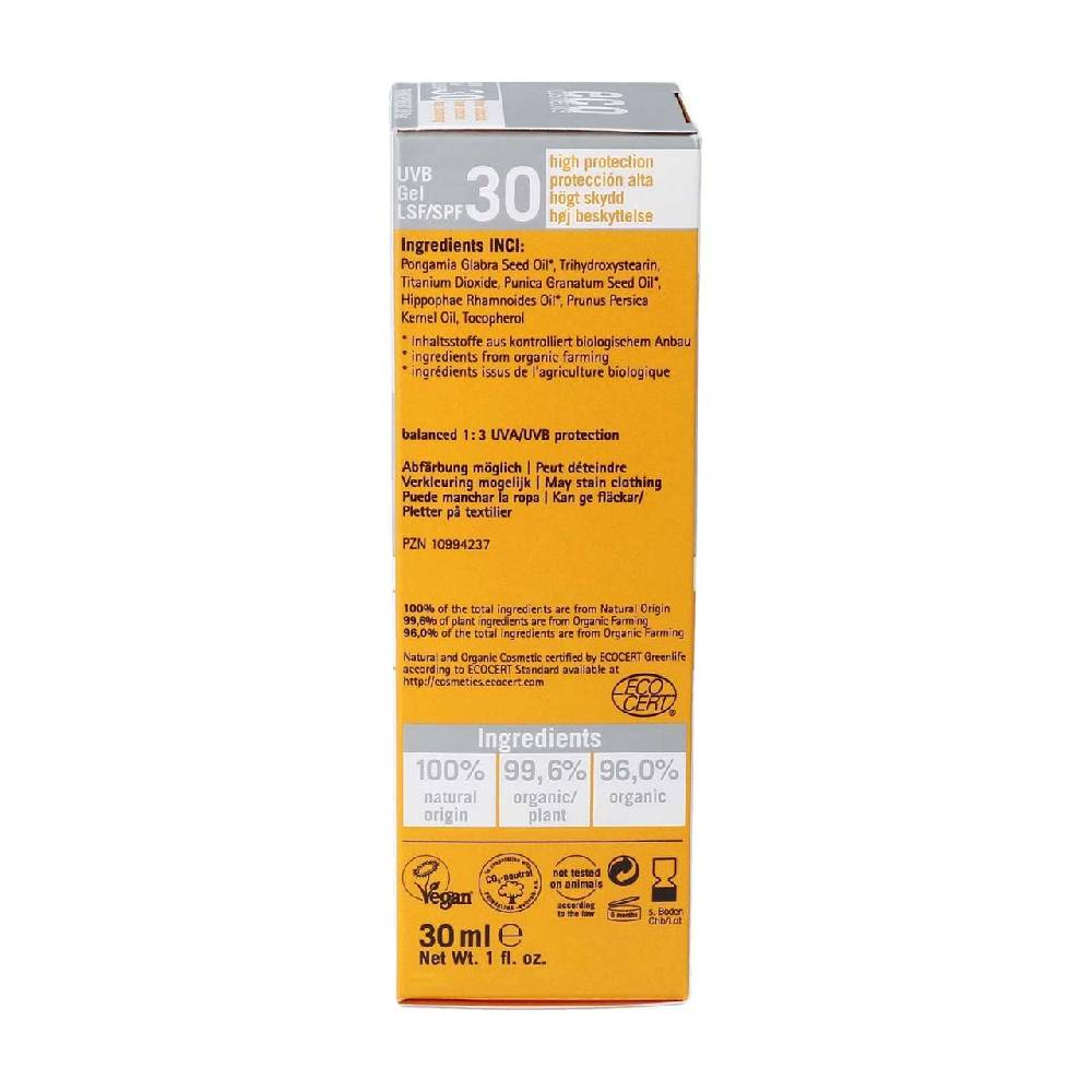 eco-cosmetics Eco Facial Sun Gel SPF 30 oil gel – mineral based sunscreen Vatertagsangebot