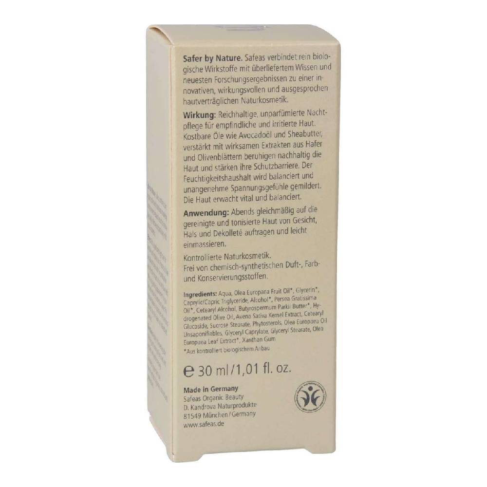 safeas Night Cream Olive Sensitive Jubiläumsangebot