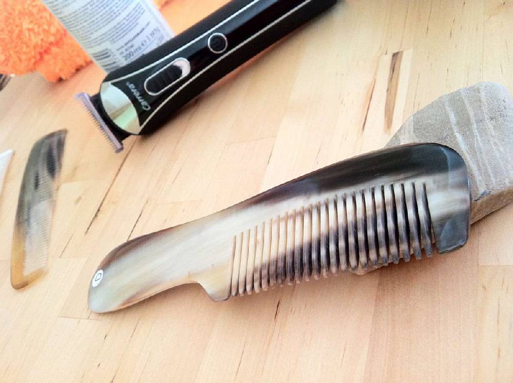 purenature Horn comb with handle 13 cm Tiefpreis