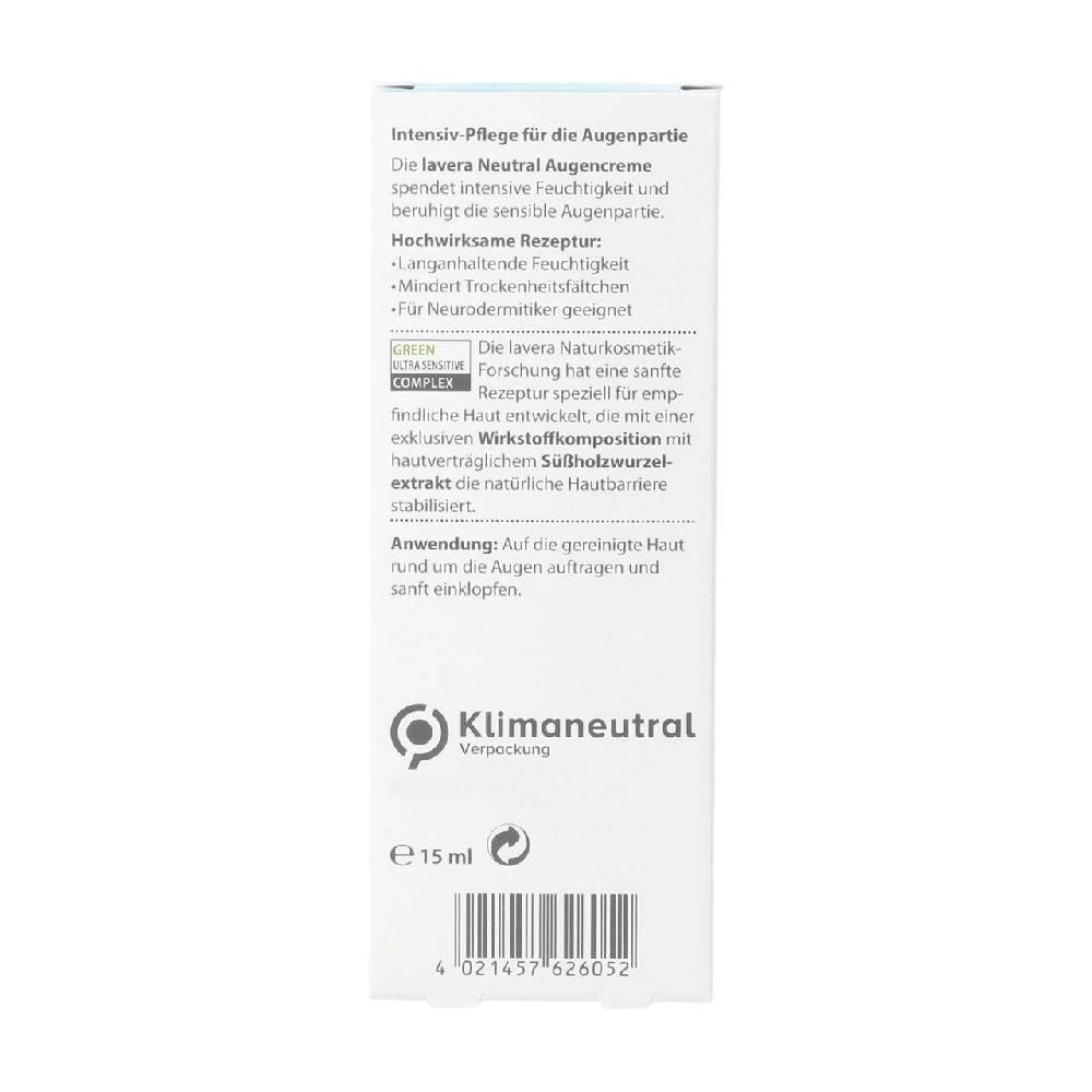 lavera Lavera Neutral Eye Cream with Hyaluron - Moisturizing zollfrei