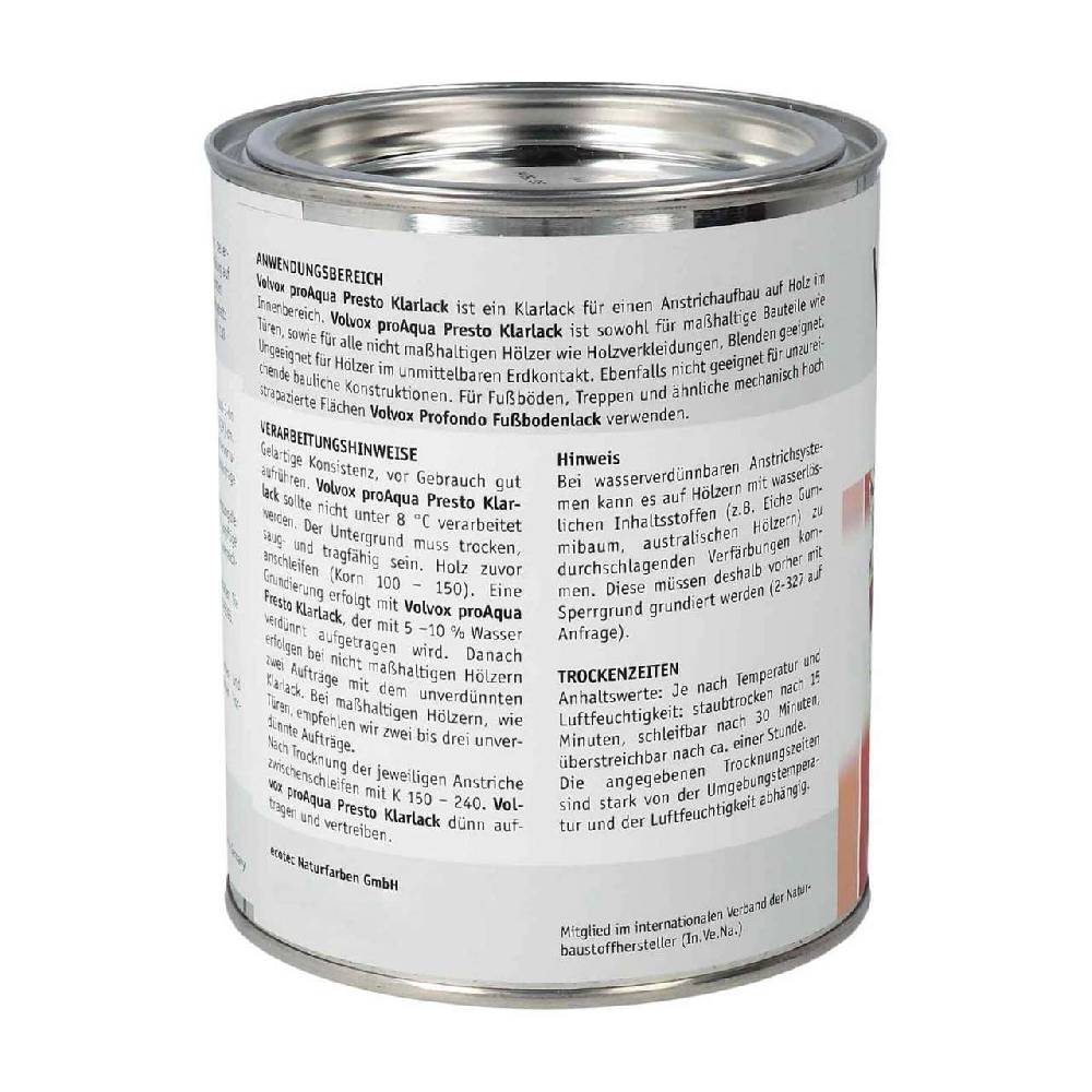 volvox Volvox proAqua wood varnish clear - solvent-free & dilutable with water Saisonschlussverkauf