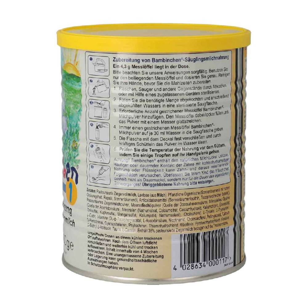 blauer-planet Bambinchen 1 Infant Formula (0-6 months) im Angebot