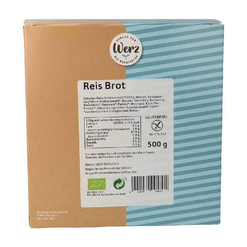 werz Rice Bread Gluten-Free Meist gekauft