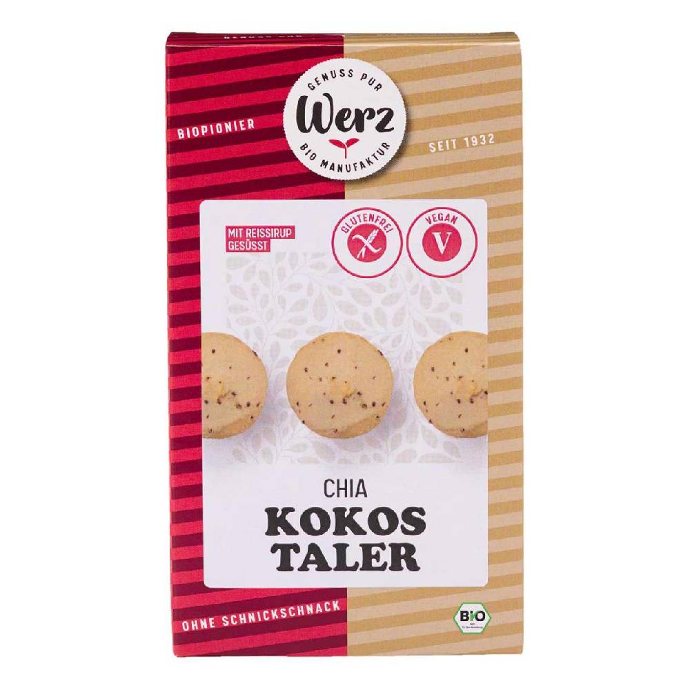 werz Werz Chia Taler gluten-free - Vegan organic biscuits with coconut Outlet