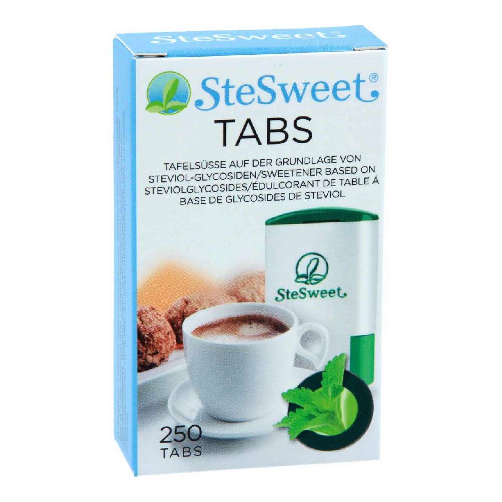 stesweet Stevia Tabs in a dispenser, 250 tablets Saisonschlussverkauf
