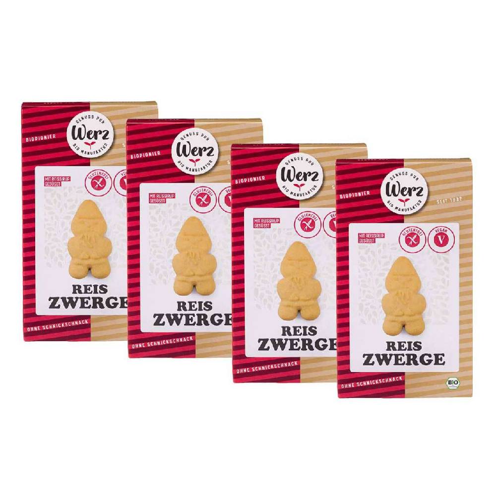 werz Rice Dwarf Biscuits (4 x 125 grams) Blitzangebot