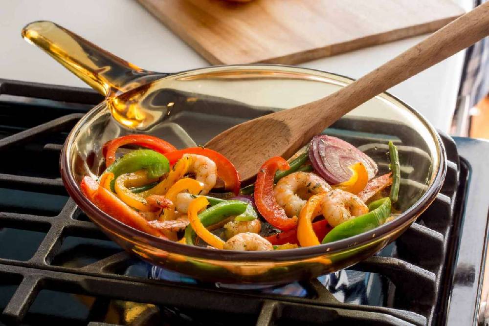 visions Visions Glass Pots and Pans - Set of 5 for Cooking & Serving Auslauf