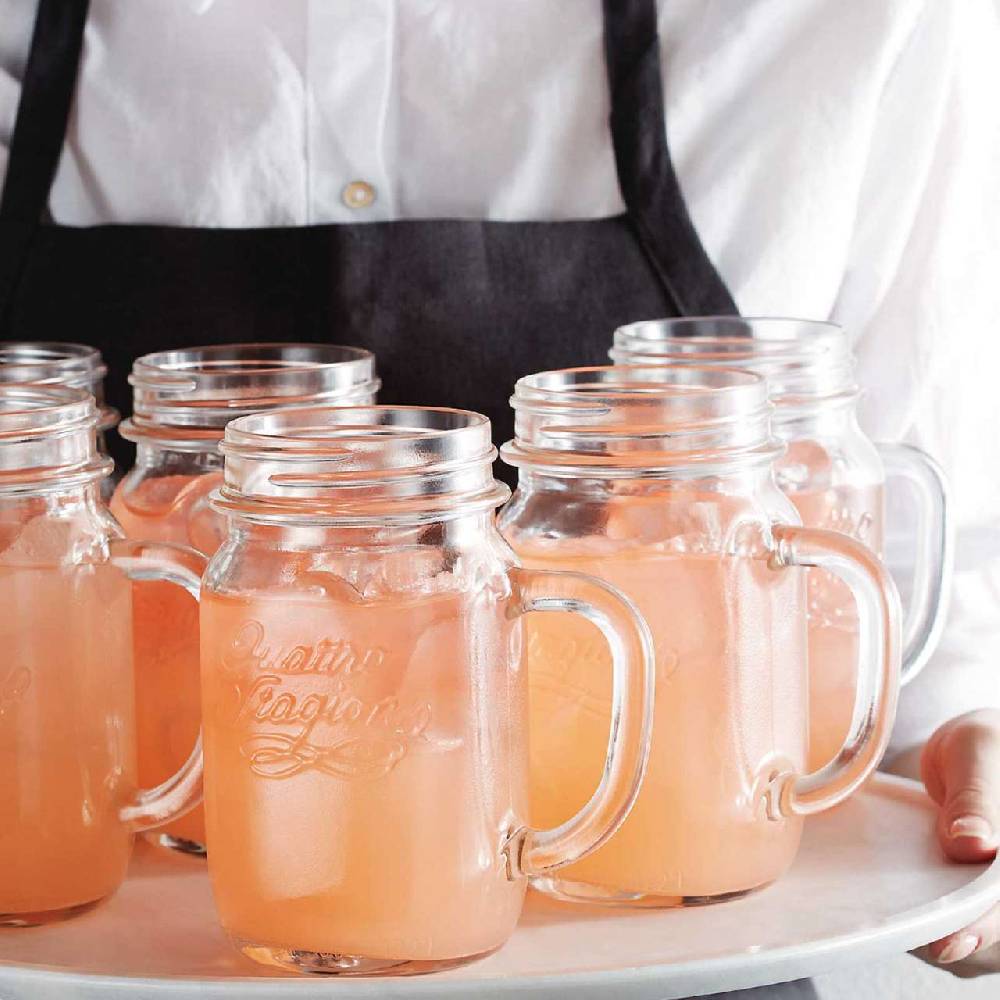 quattro-stagioni Quattro Stagioni Vintage Glass Jars with Lids & Handles 400ml Limitierter Zeitrabatt