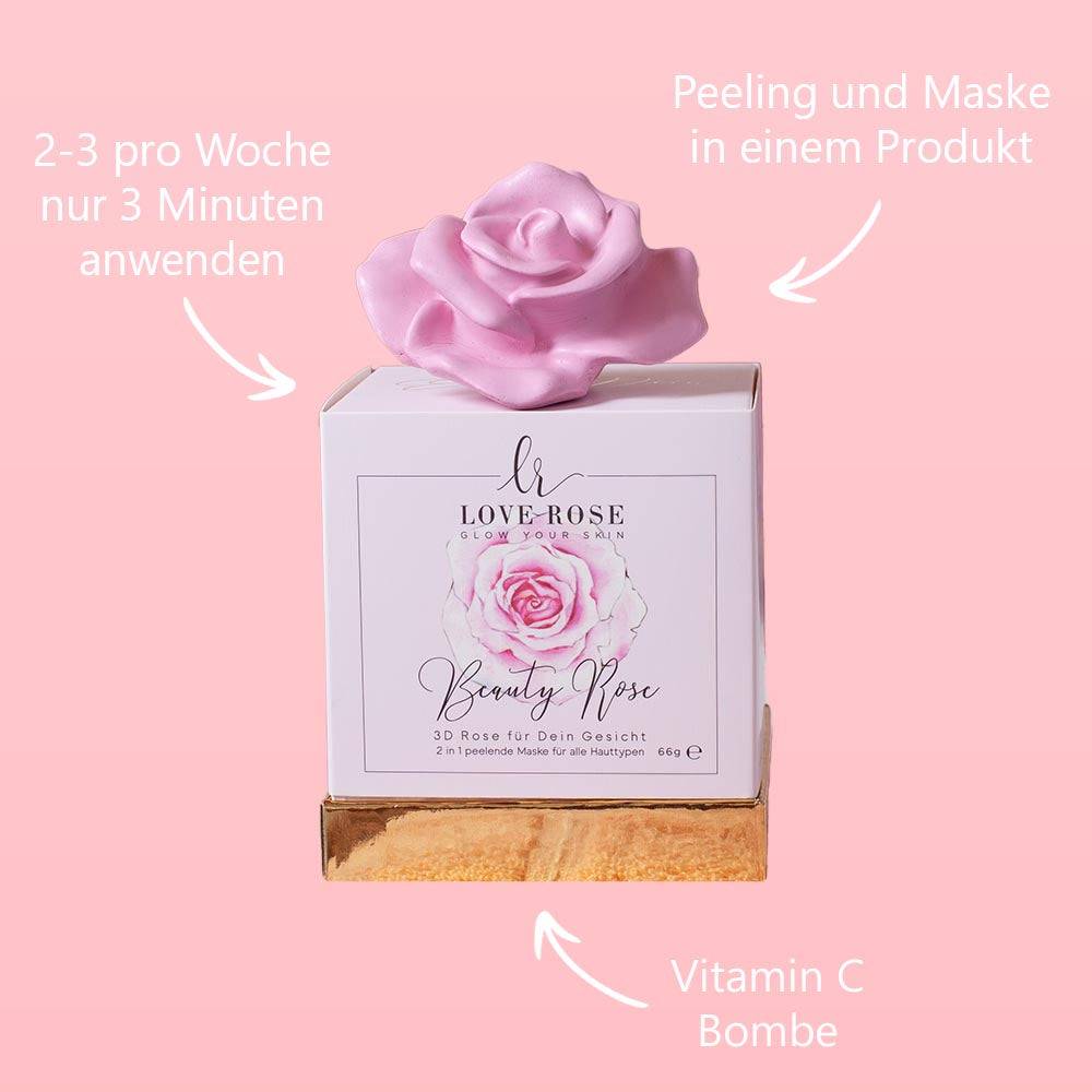 Love Rose Cosmetics Beauty Rose - 2in1 peelende Maske Fabrikladen