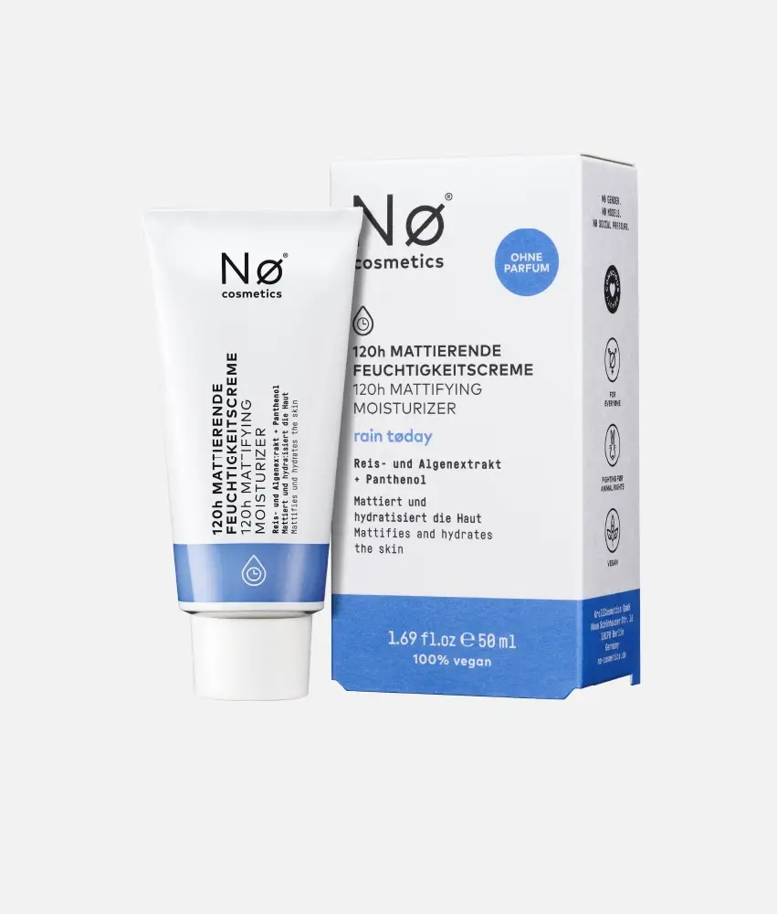Nø Cosmetics rain tøday 120h mattierende Feuchtigkeitscreme Limitierter Zeitrabatt