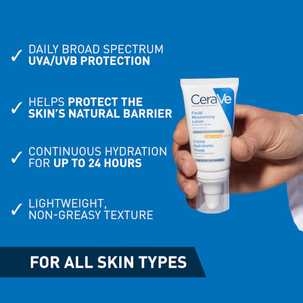 CeraVe AM Facial Moisturising Lotion SPF30 with Ceramides for Normal to Dry Skin 52ml Black Friday