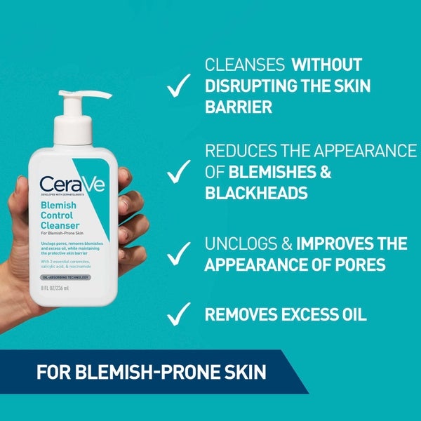 CeraVe Blemish Control Face Cleanser with 2% Salicylic Acid & Niacinamide for Blemish-Prone Skin 236ml VIP-Rabatte