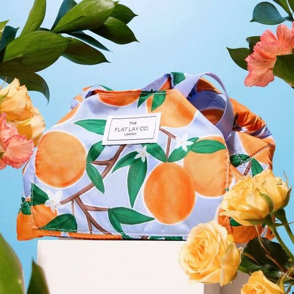 The Flat Lay Co. Drawstring Makeup Bag - Mediterranean Oranges Valentinstagsangebot