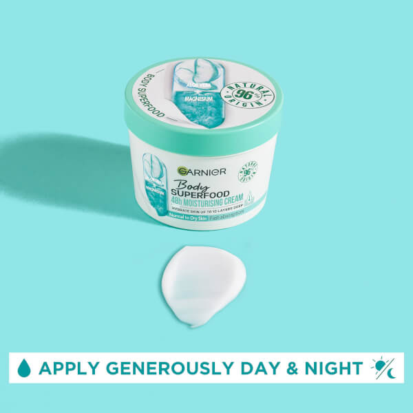 Garnier Body Superfood, Moisturising and Soothing Body Cream, Aloe Vera and Magnesium 380ml im Angebot