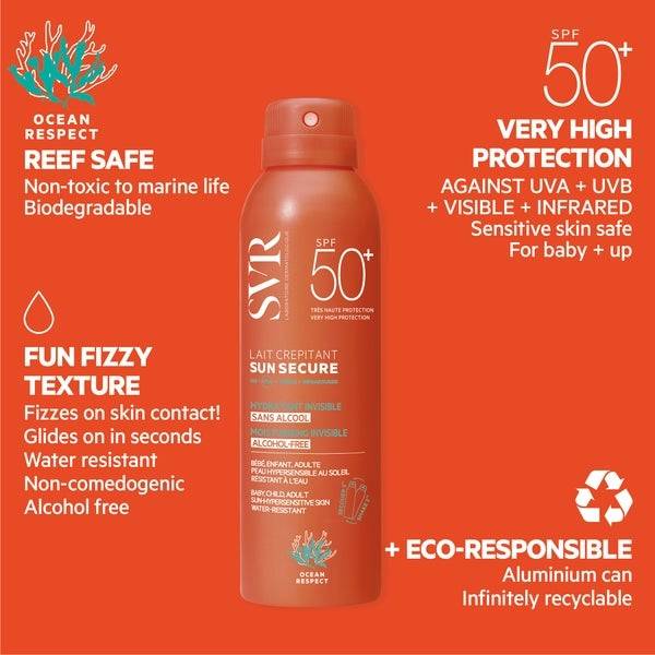 SVR Sun Secure Crackling Milk SPF50+ 200ml Sonderangebot der Fabrik