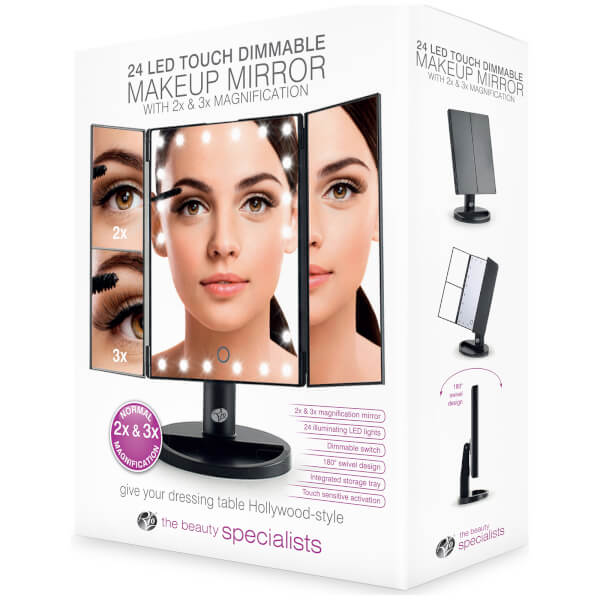 Rio 24 LED Touch dimmbarer Kosmetikspiegel mit 2-fach- & 3-fach- Vergrößerung im Angebot