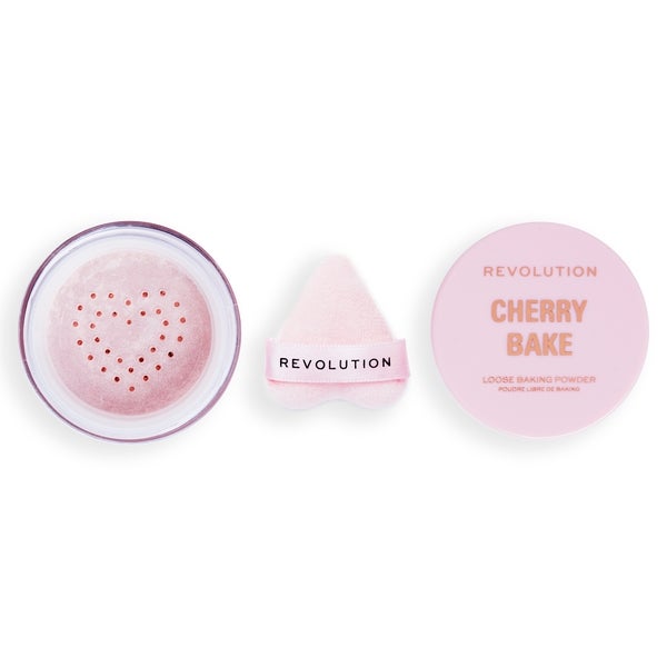 Makeup Revolution Cherry Bake Loose Powder & Puff Schlussverkauf