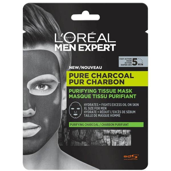 L'Oréal Paris Men Expert Pure Charcoal Purifying Tissue Mask 30g Begrenztes Angebot