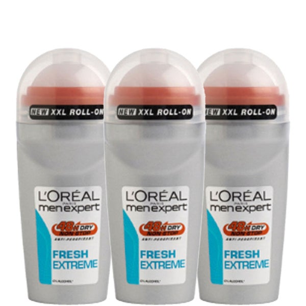 L'Oreal Paris Men Expert Fresh Extreme Deodorant Roll-On (50 ml) Trio Top Angebot