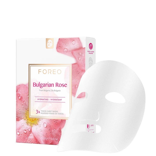 FOREO Bulgarian Rose Moisture-Boosting Sheet Face Mask (3 Pack) Zeitbegrenzte Promotion