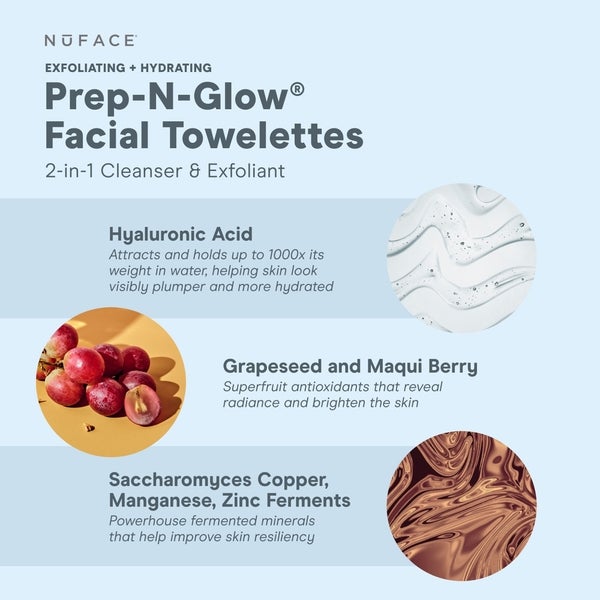 NuFACE Prep-N-Glow Facial Towelette (5 Pack) Kostenloser Versand international