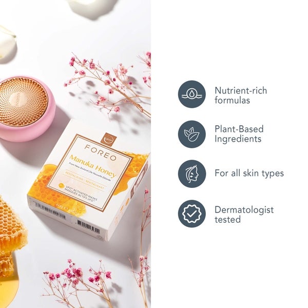 FOREO Manuka Honey UFO/UFO Mini Revitalising Face Mask for Ageing Skin (6 Pack) Online