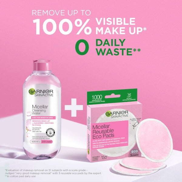 Garnier Micellar Reusable Make-up Remover Eco Pads Blitzverkäufe