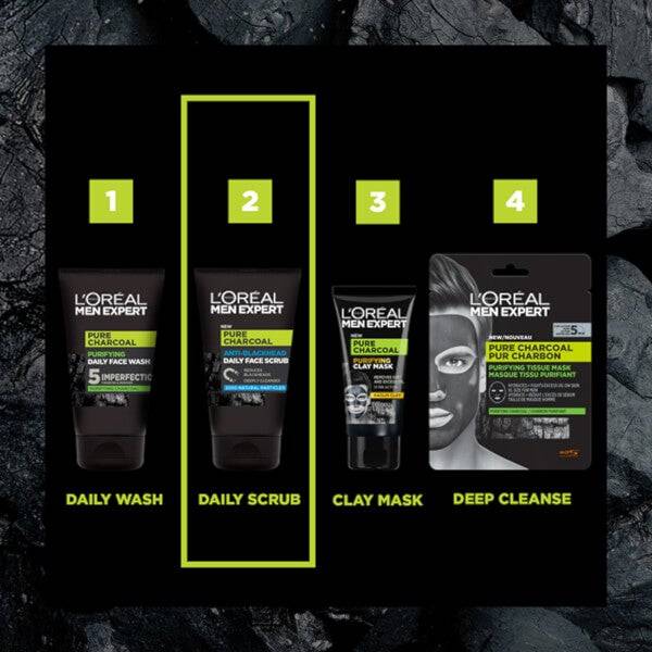 L'Oréal Paris Men Expert Pure Charcoal Anti-Blackhead Daily Face Scrub 100ml Wochenangebot