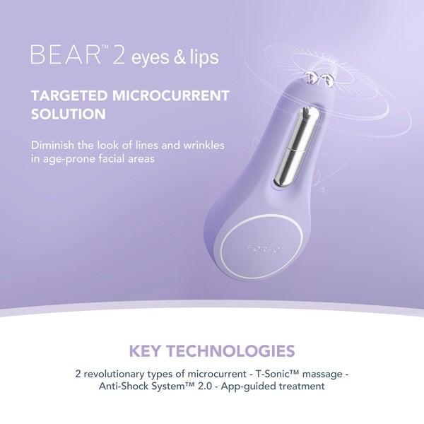 FOREO BEAR 2 Eyes and Lips Supercharged Set - Lavender Limitierter Zeitrabatt