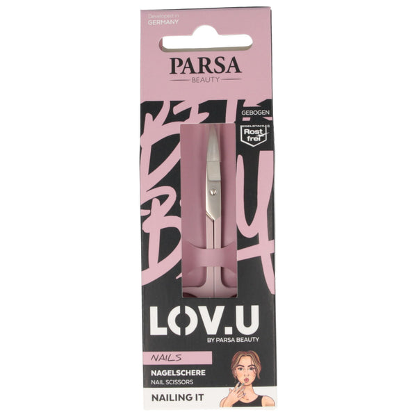 Parsa Beauty PARSA Beauty LOV.U Nagelschere gebogen, rosa Clearance-Verkauf