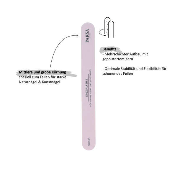 Parsa Beauty PARSA Beauty Spezialfeile für starke Nägel und Kunstnägel Günstiger Verkauf