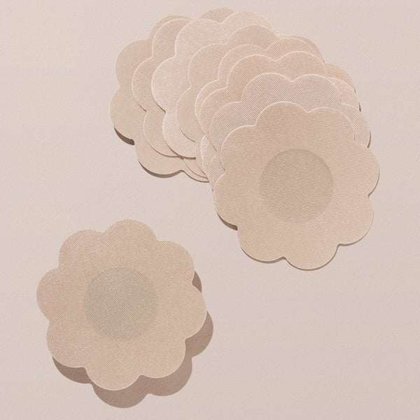 Parsa Beauty PARSA Beauty Nippelapdeckung Brustwarzenabdeckung Nipple Covers Satin beige Valentinstagsangebot
