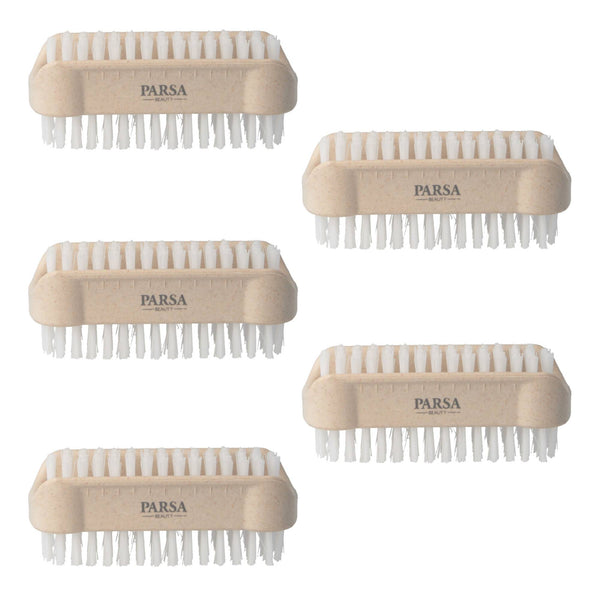 Parsa Beauty 5er Pack PARSA Beauty Nature Love Nagelbürste Handwaschbürste, doppelseitige Nagelbürste in beige Bestseller