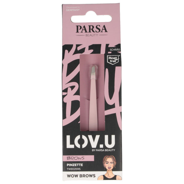 Parsa Beauty PARSA Beauty LOV.U Pinzette schräg, rosa Kostenlose Rückgabe