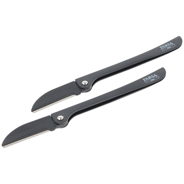 Parsa Beauty PARSA Men Haar- und Bartmesser, 2er Set klappbar japanischer Edelstahl Letzter Tag
