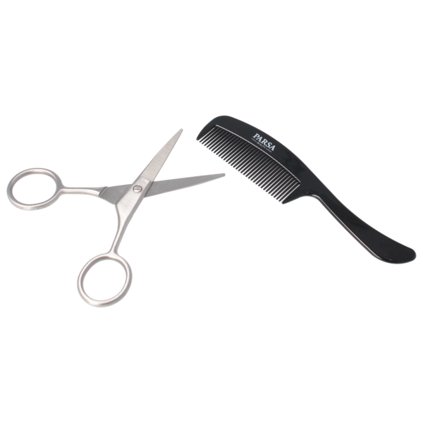 Parsa Beauty PARSA Beauty Black Edition Bart-Set - Schere und Kamm Super Rabatt