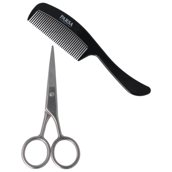 Parsa Beauty PARSA Beauty Black Edition Bart-Set - Schere und Kamm Super Rabatt