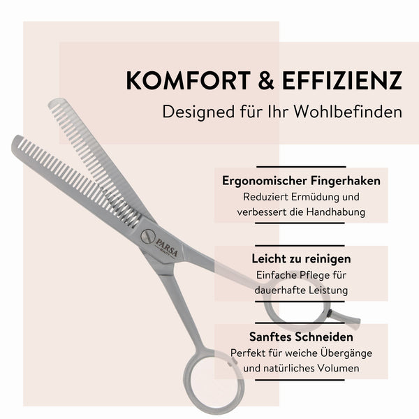 Parsa Beauty PARSA Beauty Effilierschere mit Fingerhaken Fabrikpreis