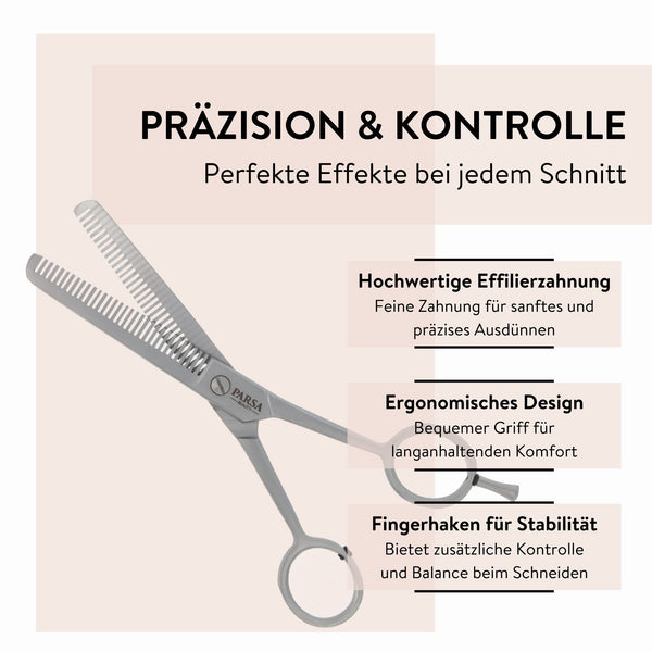 Parsa Beauty PARSA Beauty Effilierschere mit Fingerhaken Fabrikpreis