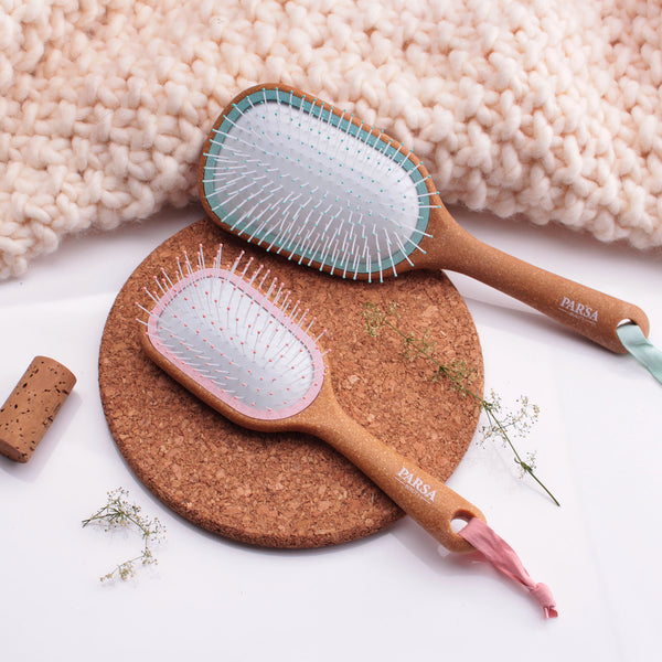 Parsa Beauty PARSA Beauty Nature Love Kork Entwirr-Haarbürsten Wet & Dry Organic groß + klein Versandkostenfrei