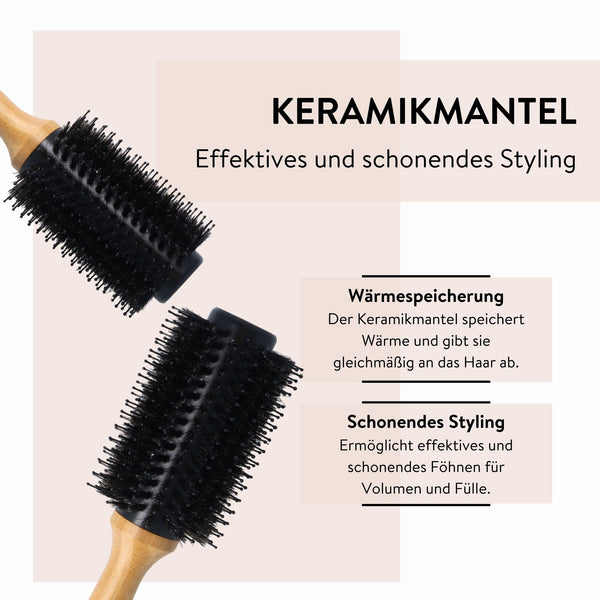 Parsa Beauty PARSA Beauty Bambus Volumenbürste Aloe Vera groß ø 33mm aus FSC®-zertifiziertem Bambus Heißer Verkauf