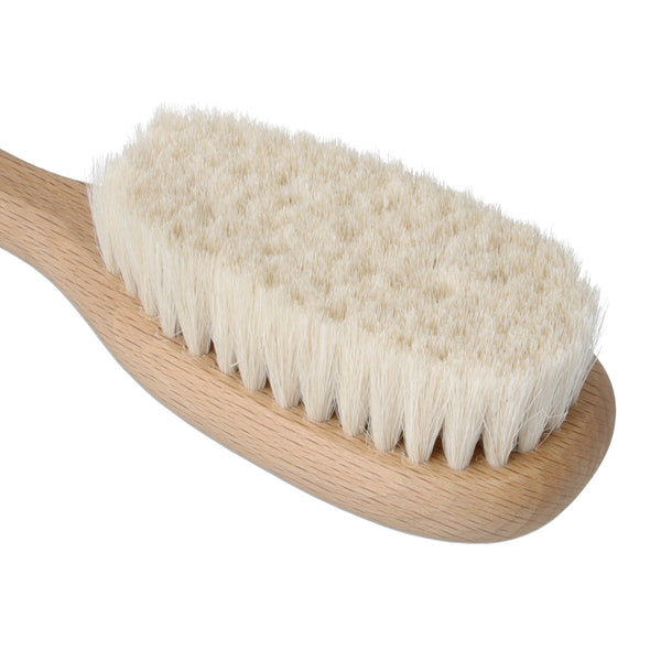 Parsa Beauty PARSA Baby Haarpflegebürste mit Ziegenhaar aus FSC®-zertifiziertem Buchenholz für die Pflege von feinem Babyhaar und empfindlicher Kopfhaut Begrenzt auf 3 Tage
