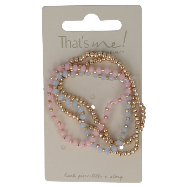 Parsa Beauty That's me by PARSA Beauty Armbandset in gold mit blauen und rosanen Perlen Outlet