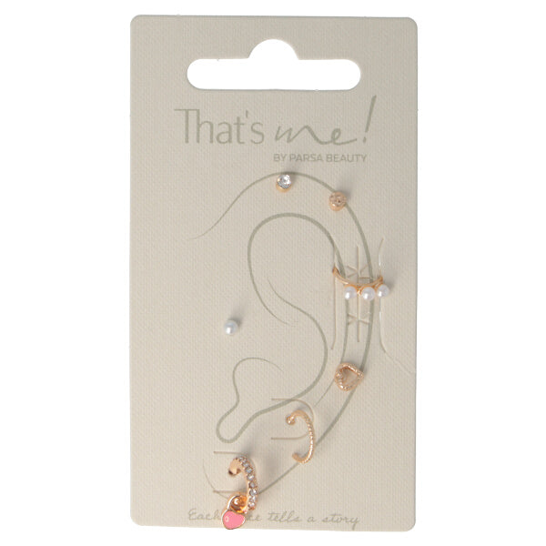 Parsa Beauty That's me by PARSA Beauty Mehrfachohrstecker in Gold mit Perlendetails Auslauf