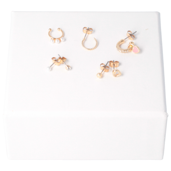 Parsa Beauty That's me by PARSA Beauty Mehrfachohrstecker in Gold mit Perlendetails Auslauf