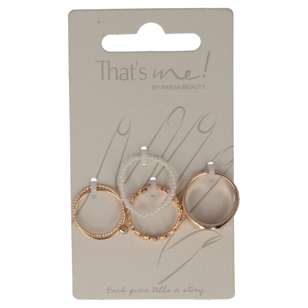 Parsa Beauty That's me by PARSA Beauty Ringset in Gold mit zeitlosen Design Blitzverkäufe